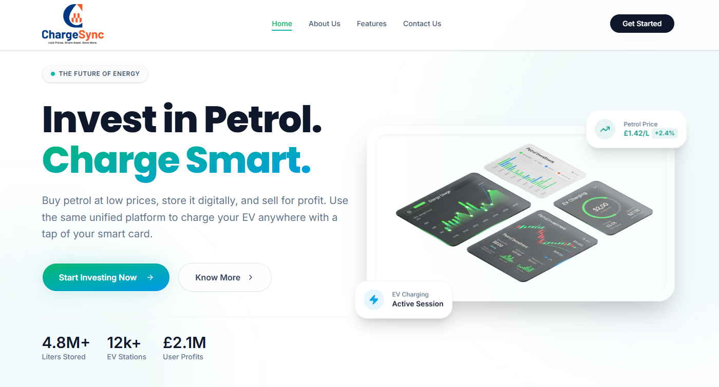 ChargeSync EV Charging & Fuel Platform